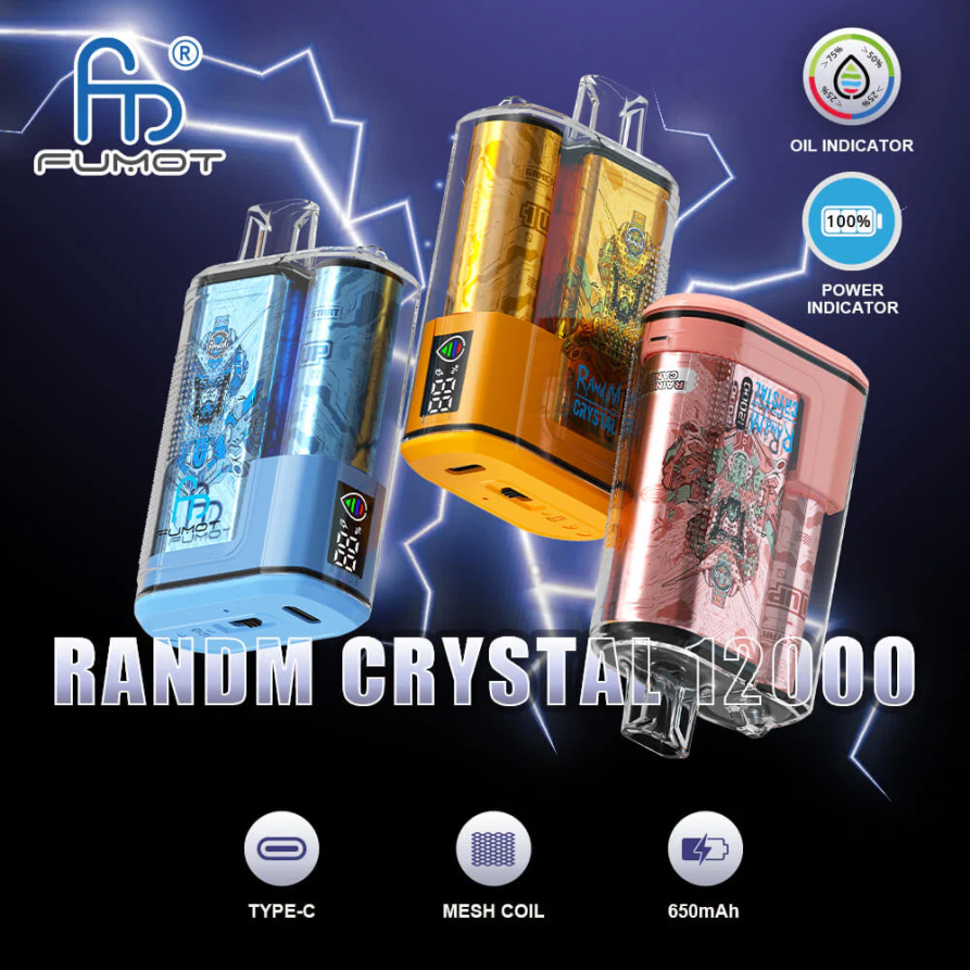 Fumot Crystal 1 Piece - 12000 Disposable Vape Box 20ML Mango on Ice - Fumot NZ 422VLN272