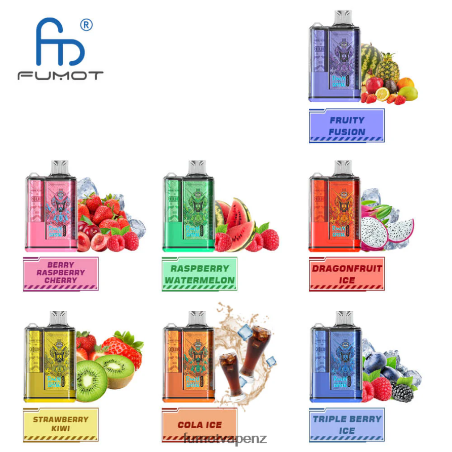 Fumot Crystal 1 Piece - 12000 Disposable Vape Box 20ML Mango on Ice - Fumot NZ 422VLN272