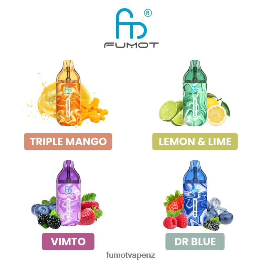 Fumot Volcano 600 TPD-Compliant Disposable Vape - 2ML (3 Pieces Set) Blueberry Raspberry - Fumot vape shop 422VLN297