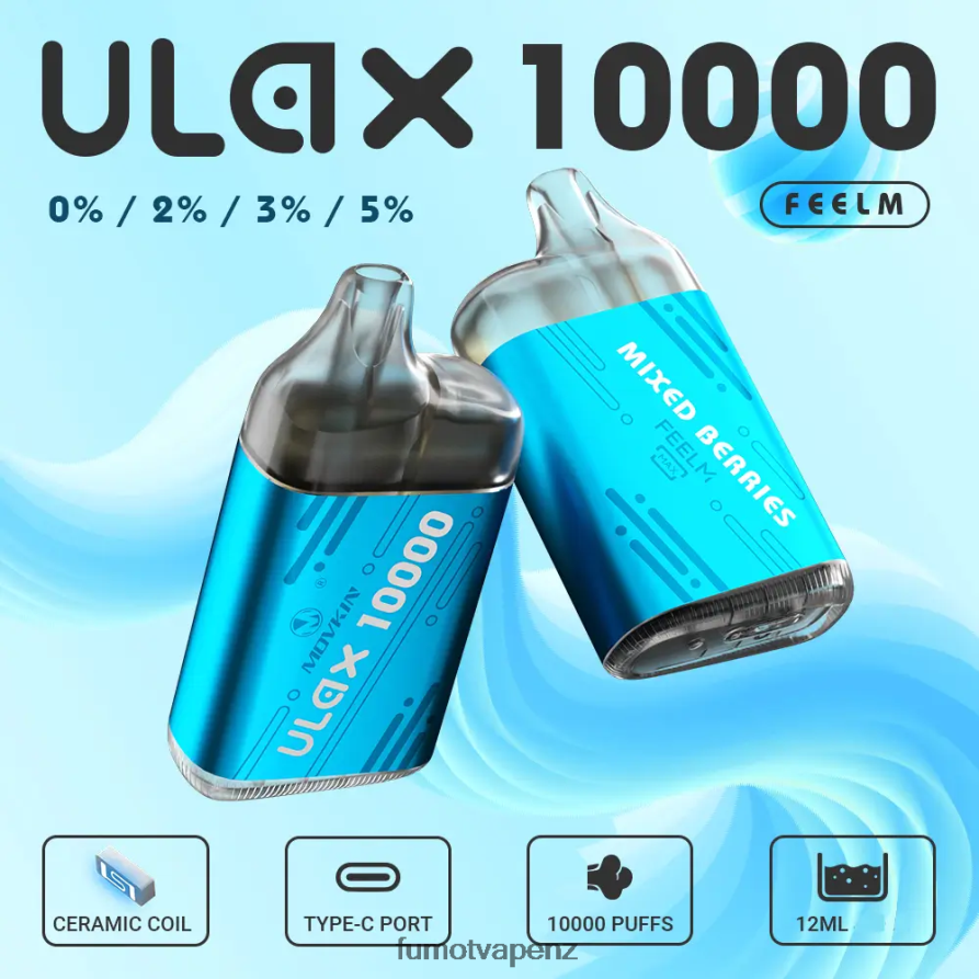 Fumot Movkin Ulax 10000 Disposable Vape Pod - 12ML (1 Piece) Peach Mango - Fumot NZ 422VLN312