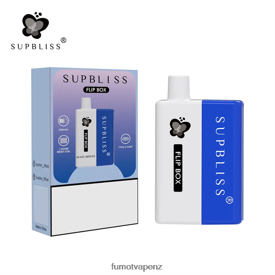 Fumot Supbliss Flip Box 6000 Replaceable Vape Kit - 10ML (1 Piece) Blueberry Raspberry - Fumot NZ 422VLN332