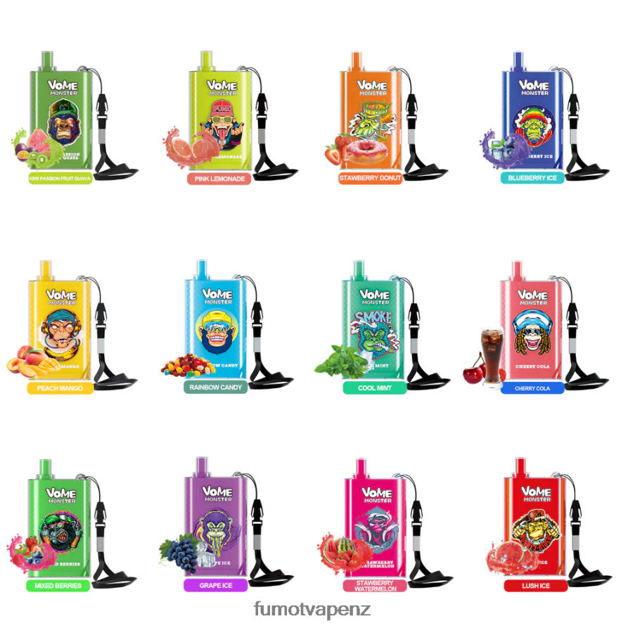 Fumot Vome Monster 10000 Disposable Vape Pod Device - 20ML (1 Piece) Peach Mango - Fumot vape NZ 422VLN433