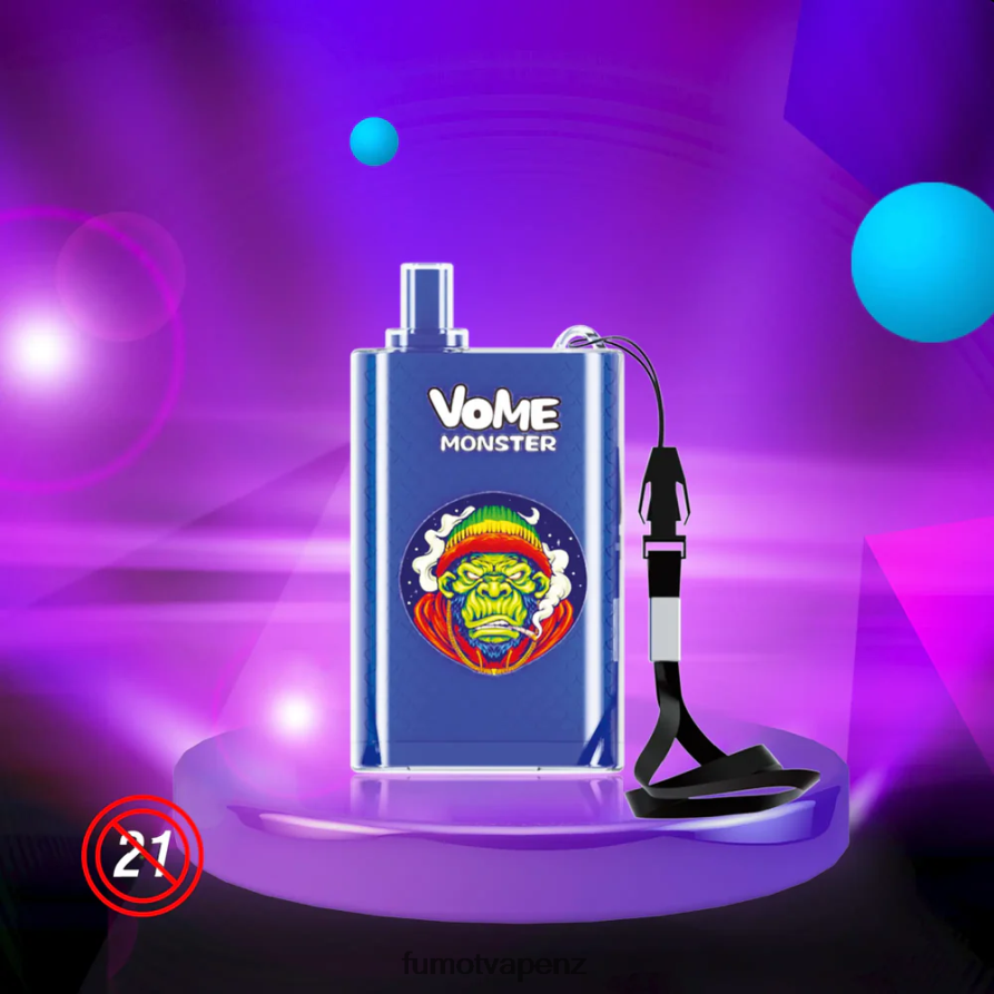 Fumot Vome Monster 10000 Disposable Vape Pod Device - 20ML (1 Piece) Peach Mango - Fumot vape NZ 422VLN433