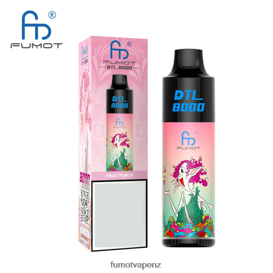 Fumot DTL 8000 Disposable Vape Pen - 16ML (1 Piece) Blue Raspberry Lemon - Fumot vape review 422VLN415