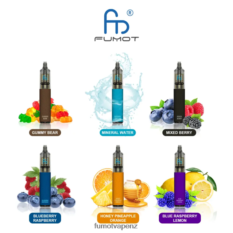 Fumot DTL Disposable Vape Pen 9000- 18ML (1 Piece) Blue Raspberry Lemon - Fumot technology co 422VLN369