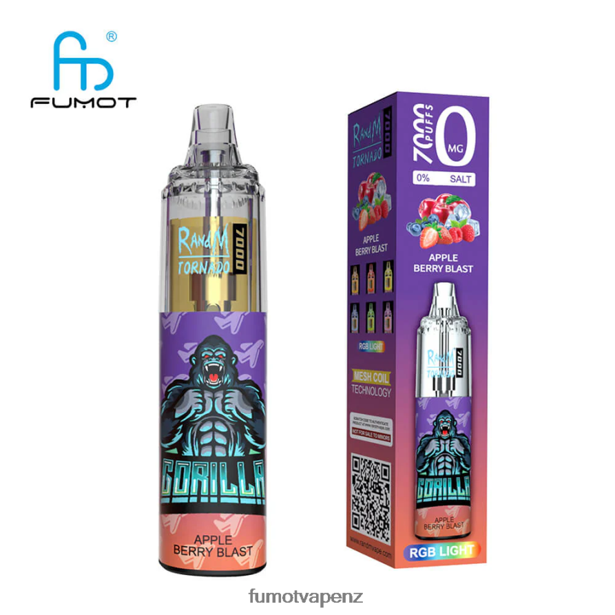 Fumot Tornado 0% 7000 Disposable Vape Pen - 14ML (1 Piece) Blackcurrant Ice - Fumot NZ 422VLN502