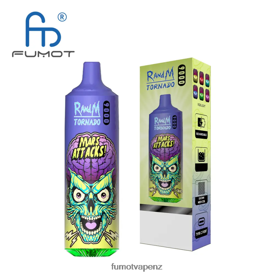 Fumot Tornado 18ML 9000 Disposable Vape Pen (1 Piece) Blueberry Cherry Cranberry - Fumot price 422VLN30