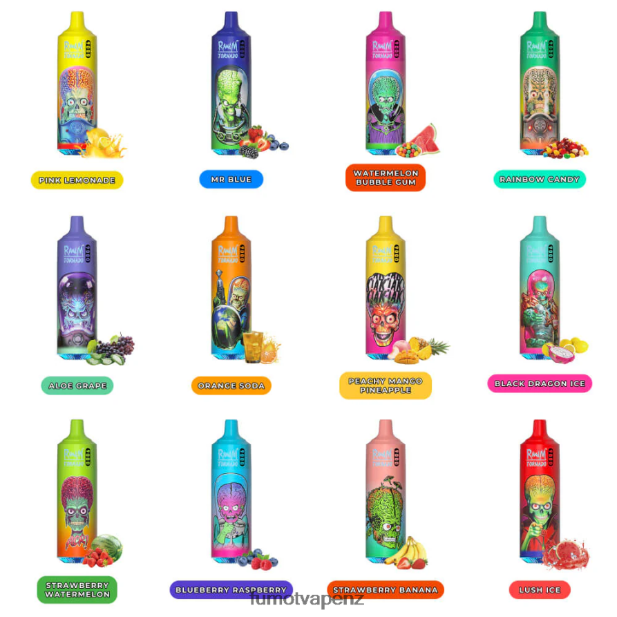 Fumot Tornado 18ML 9000 Disposable Vape Pen (1 Piece) Blueberry Cherry Cranberry - Fumot price 422VLN30