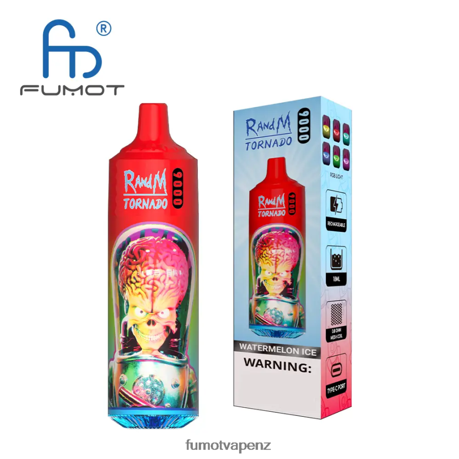 Fumot Tornado 18ML 9000 Disposable Vape Pen (1 Piece) Blueberry Cherry Cranberry - Fumot price 422VLN30