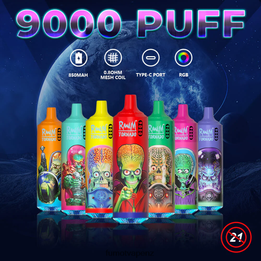 Fumot Tornado 18ML 9000 Disposable Vape Pen (1 Piece) Blueberry Cherry Cranberry - Fumot price 422VLN30