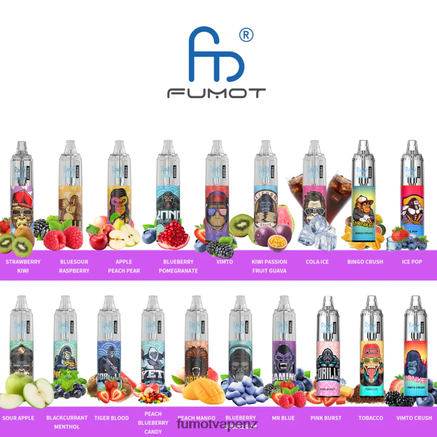 Fumot Tornado 7000 Disposable Vape Pen 0% - 14ML (1 Piece) Pink Lemonade - Fumot NZ 422VLN532