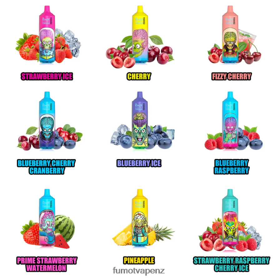 Fumot Tornado 9000 Pro Disposable Vape - 18ML (1 Piece) Blueberry Raspberry - Fumot vape shop 422VLN207