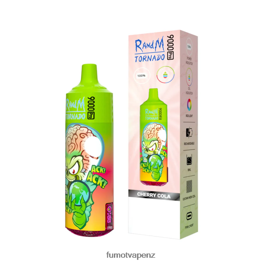 Fumot Tornado 9000 Pro Disposable Vape - 18ML (1 Piece) Blueberry Raspberry - Fumot vape shop 422VLN207