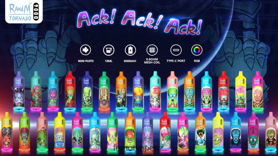 Fumot Tornado Disposable Vape Pen 9000 - 18ML (1 Piece) Cherry Berry - Fumot vape NZ 422VLN53