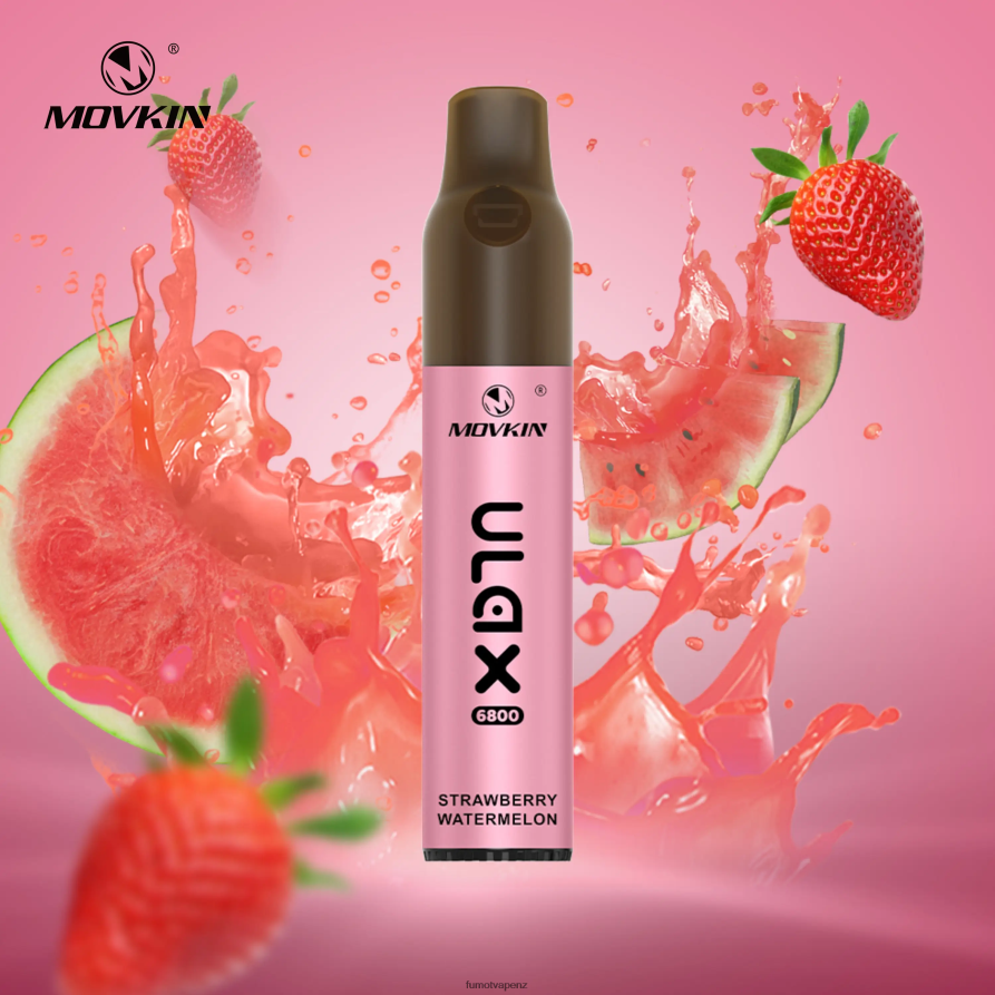 Fumot Movkin Ulax 6800 Disposable Vape, Ceramic Coil - 8ML (1 Piece) Strawberry Watermelon - Fumot technology co 422VLN329