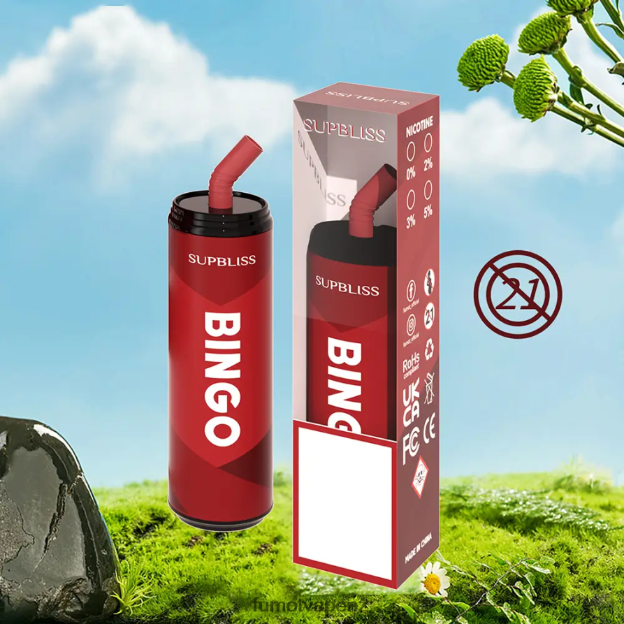 Fumot Supbliss Bingo 9000 Disposable Vape Pen (1 Piece)- 18ML Blueberry Raspberry - Fumot vape review 422VLN465