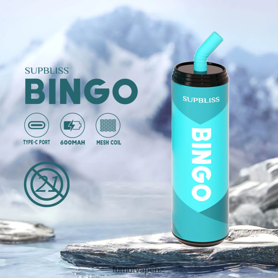 Fumot Supbliss Bingo 9000 Disposable Vape Pen (1 Piece)- 18ML Blueberry Raspberry - Fumot vape review 422VLN465