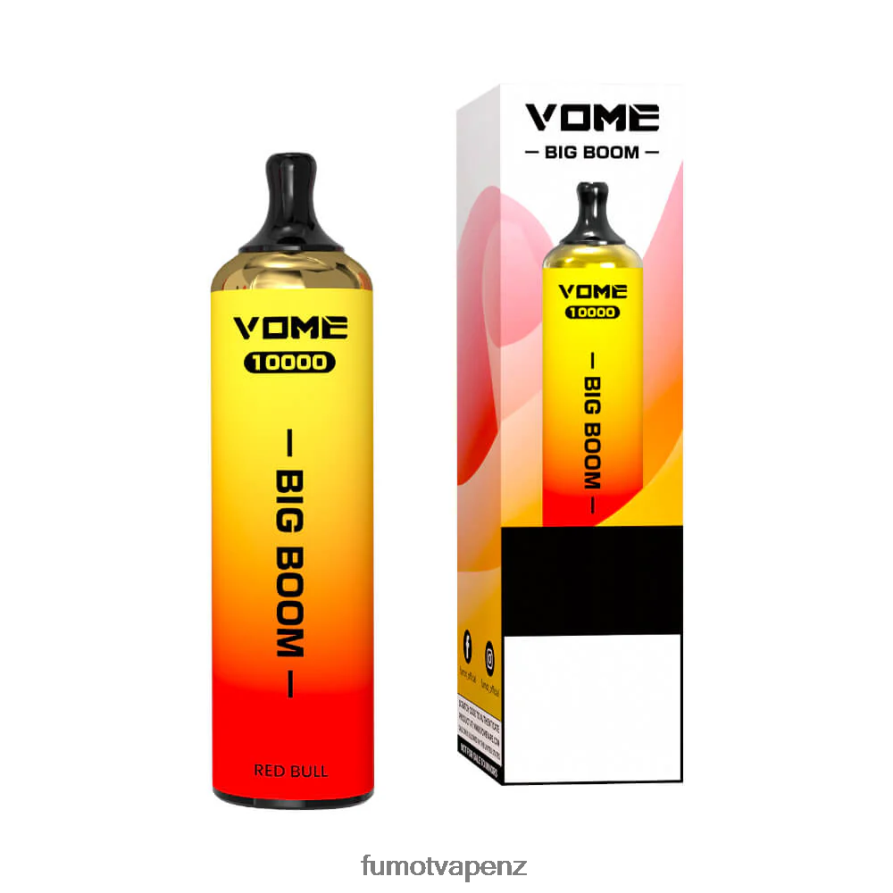 Fumot Vome Big Boom Disposable Vape Pen 10000 - 20ML (1 Piece) Red Bull - Fumot disposable vape 422VLN444